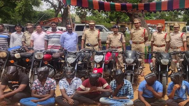 Andhra Pradesh: Bikes, phones worth ₹20 lakh seized from nine-member gang