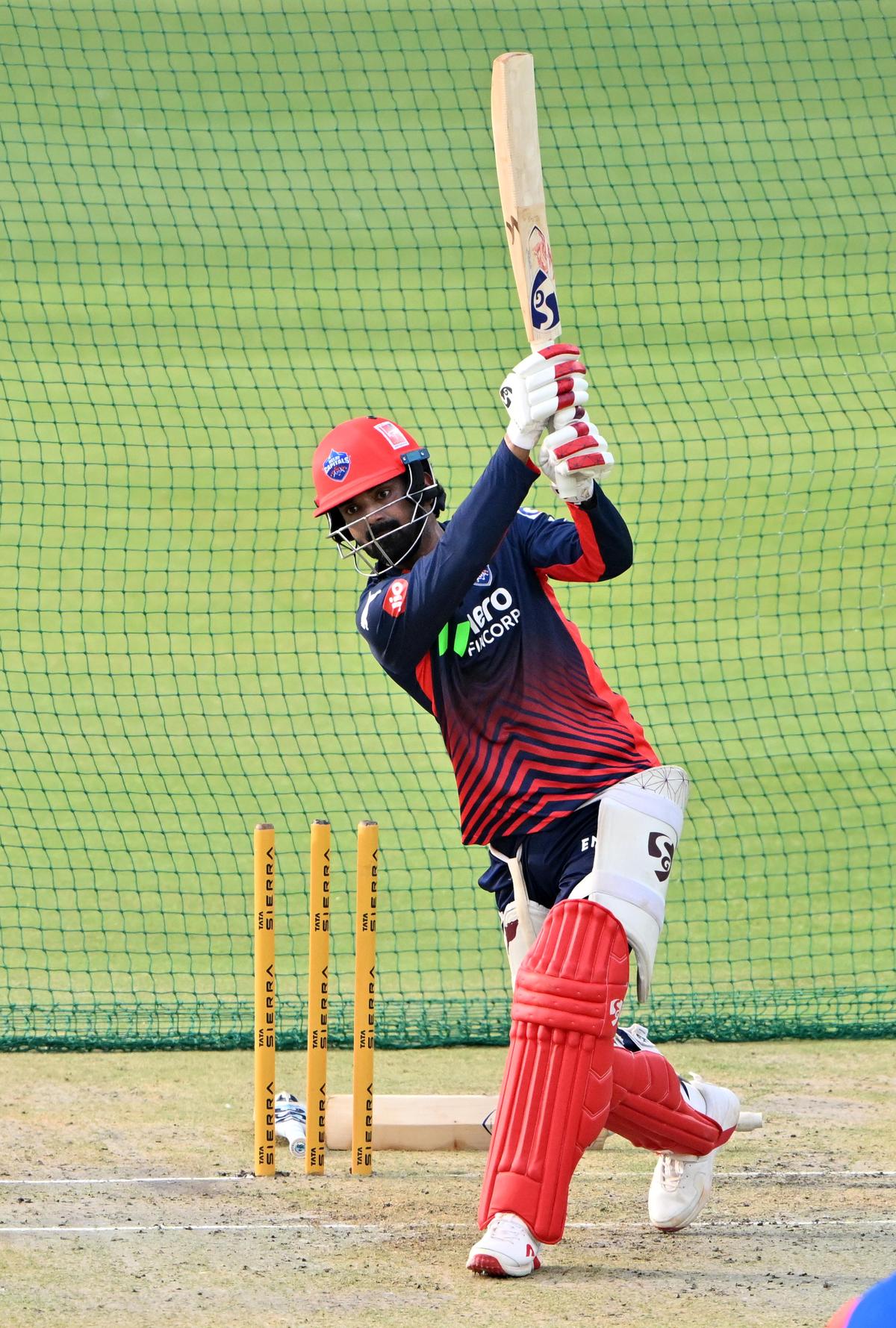 Delhi Capitals’ K.L. Rahul during a practice session on the eve of the IPL T20 Match at the Arun Jaitley Cricket Stadium in New Delhi on April 03,  2026.