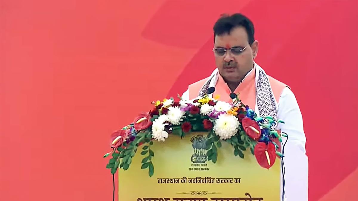 Bhajan Lal Sharma takes oath as Rajasthan CM in presence of BJP top brass