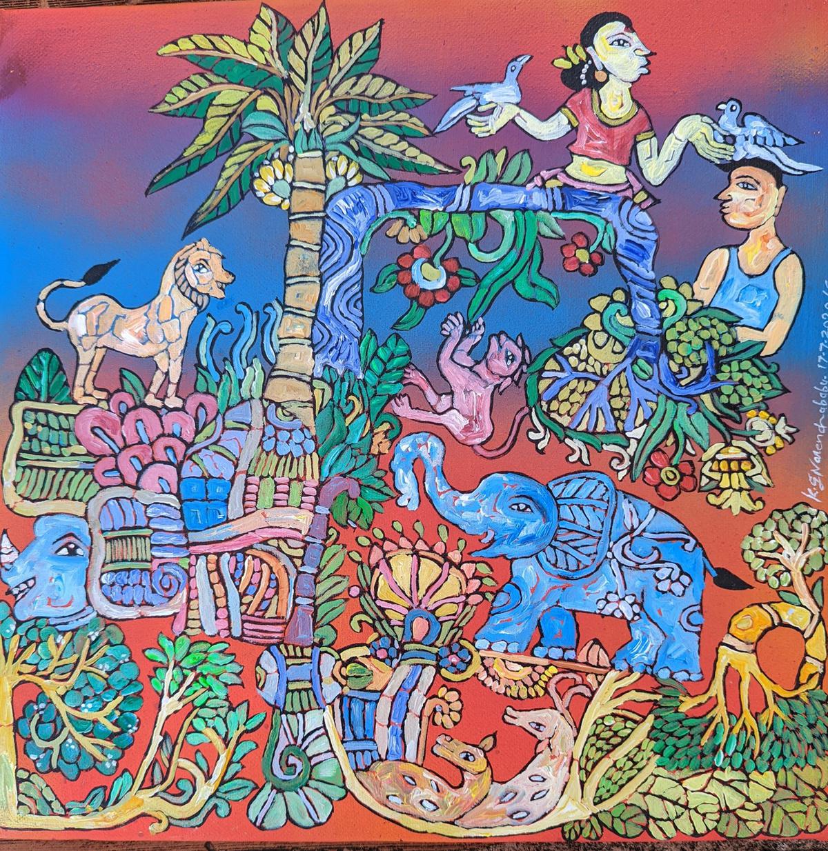 Artist Narendra Babu: Weaving sunshine and stories from his travels on to canvas