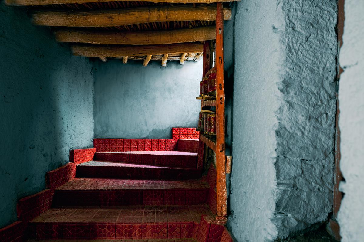 Colourful interiors are common in Ladakh.