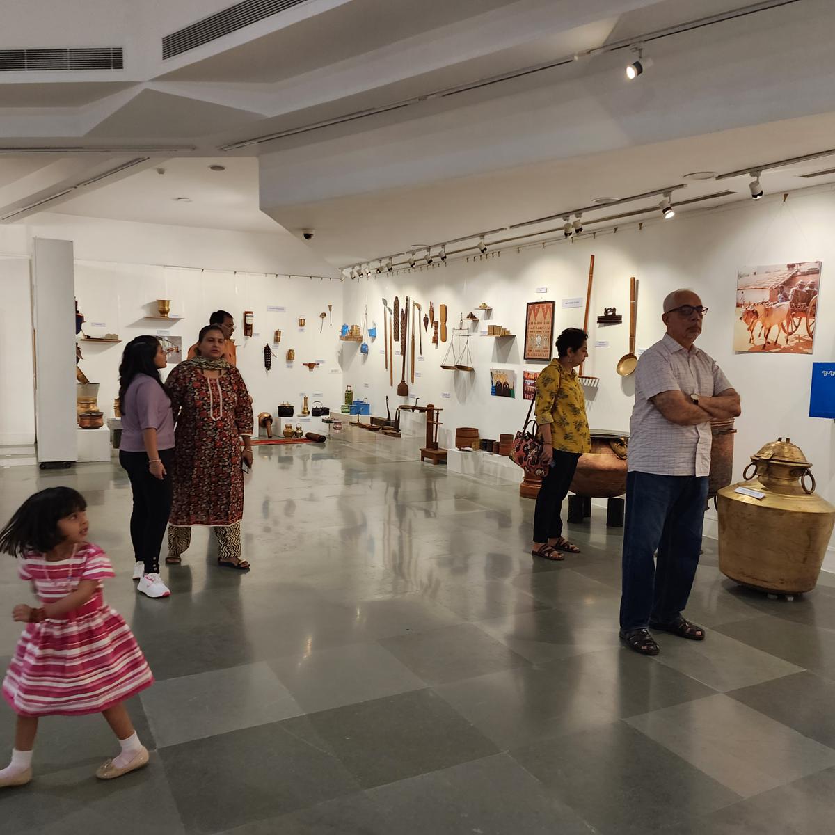 Visitors at the ongoing Chettinad An Enduring Legacy exhibition at IIC Delhi