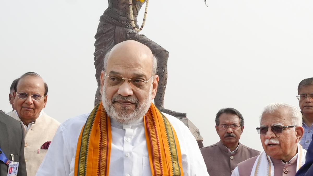 Amit Shah unveils Birsa Munda’s statue in Delhi’s Baansera Park