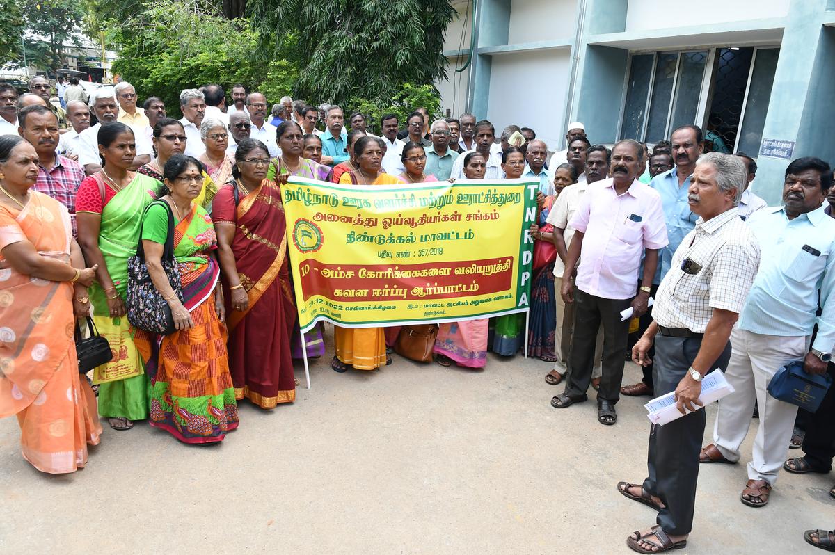 Members of the Tamil Nadu Rural Development Pensioners Association will hold a demonstration at Dindigul Collectorate on Tuesday.