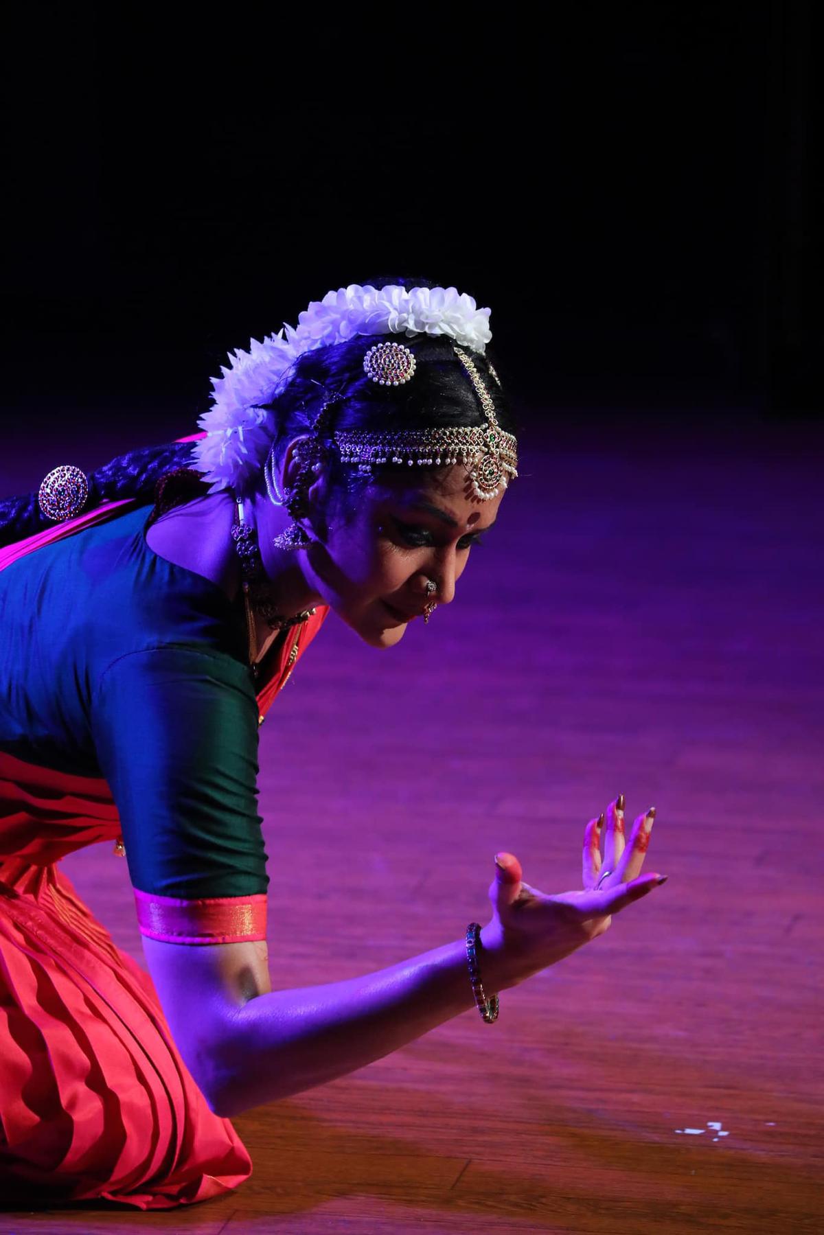 The dancer used props to showcase the nuances of Sringara rasa