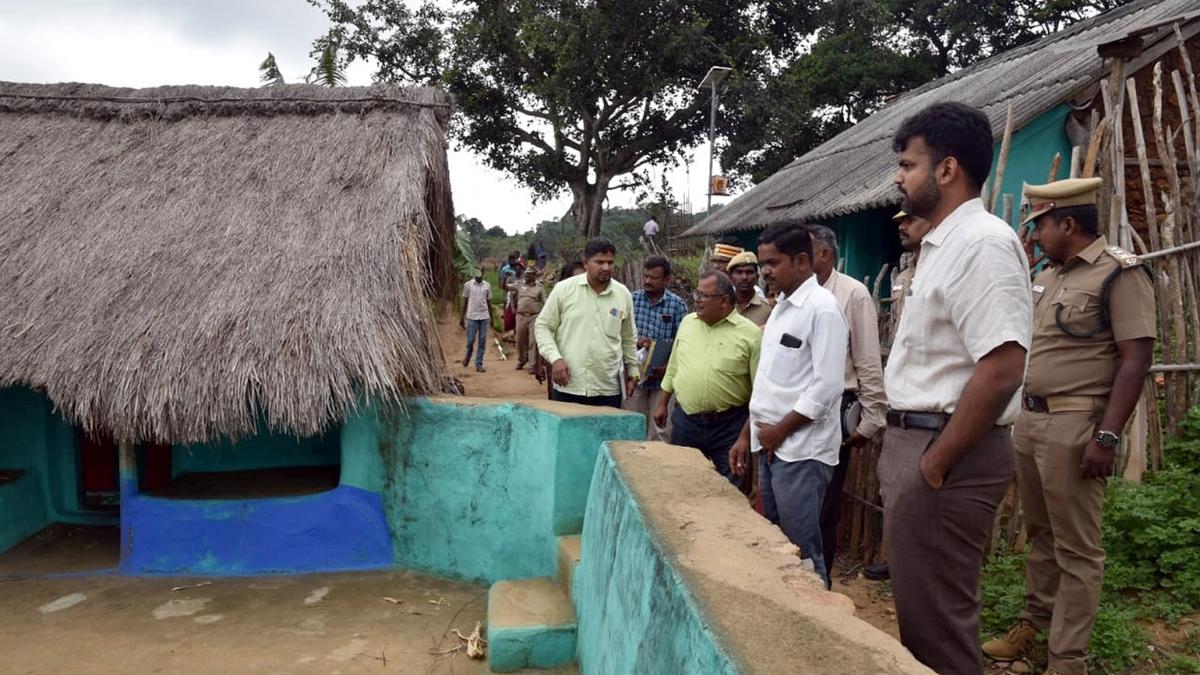 Collector inspects remote hamlet in Erode to study feasibility for laying road, electricity supply