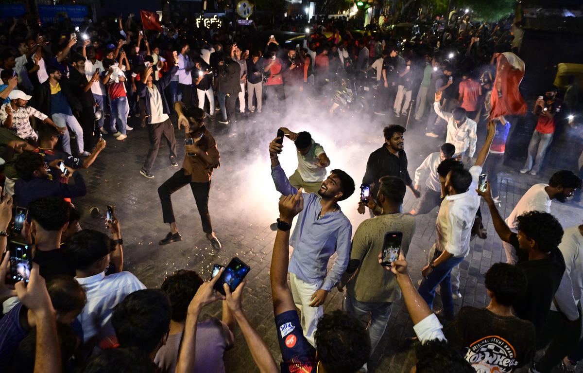 On the streets, the celebrations were equal parts happy and rowdy, as in some areas, even ambulances had to struggle to make their way through the crowds