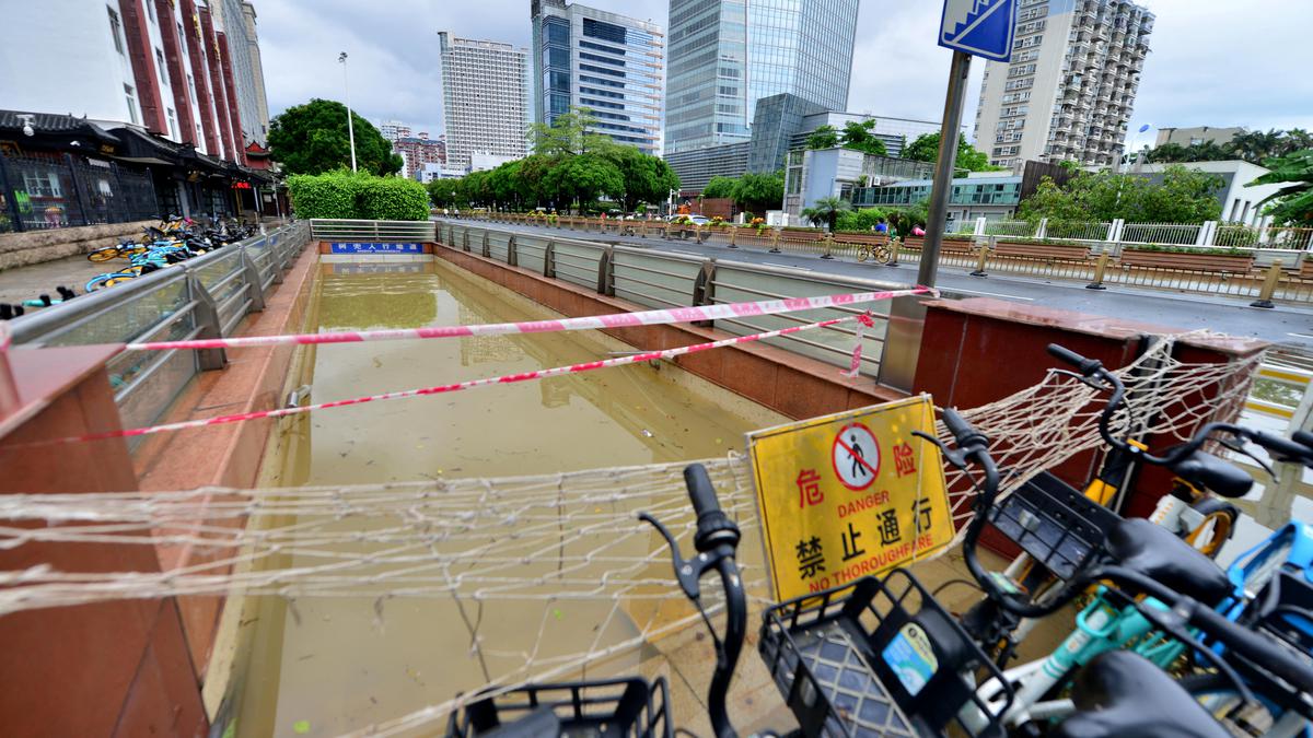 Raging storm washes away cars; swathes of northern China on red alert