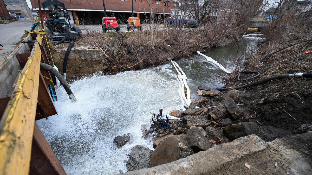 What are the risks of materials released in the Ohio derailment?