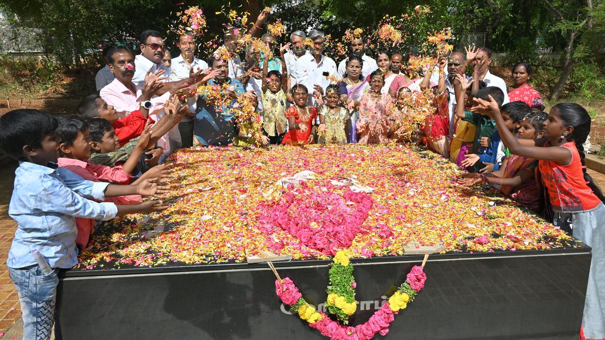 Floral tributes paid to Mahatma Gandhi