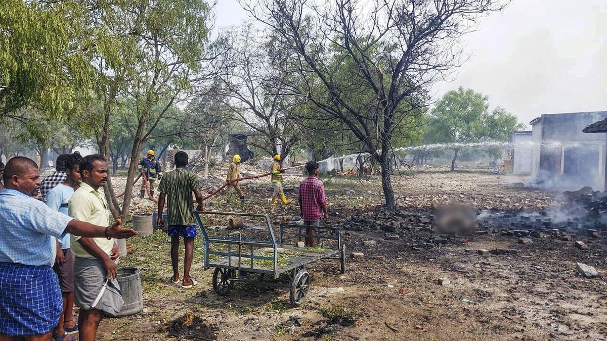 Blast at a fireworks unit in Tamil Nadu’s Sivakasi