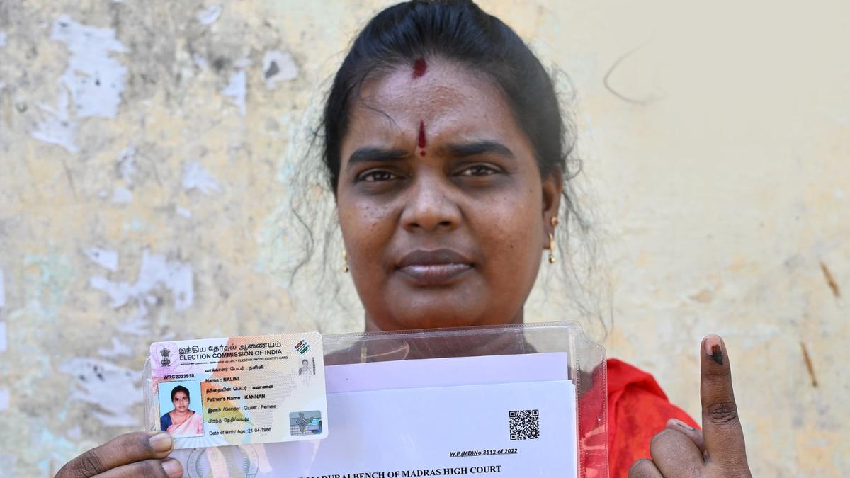 K. Nalini, resident of Sri Lankan refugee camp in Tiruchi, becomes first from her community to vote