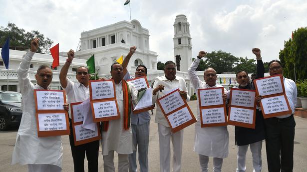 BJP MLAs hold mock Assembly session in Delhi, slam AAP govt over liquor "scam"