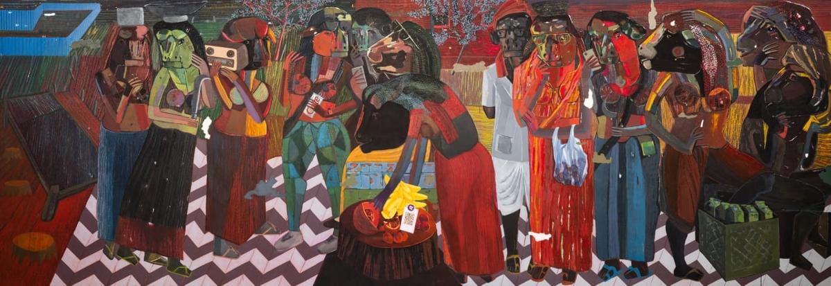 an artwork displayed in a gallery an artwork displayed in a gallery