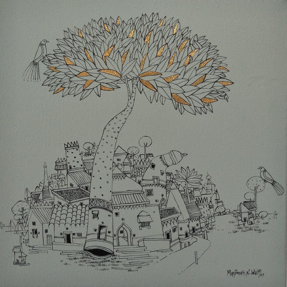 An exhibit by Manjunath Wali at the Kalpavriksha - Tree of Life exhibition 