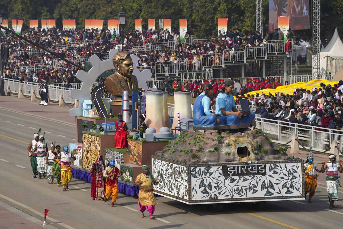 Tableau of Jharkhand on display. Tableau of Jharkhand on display.