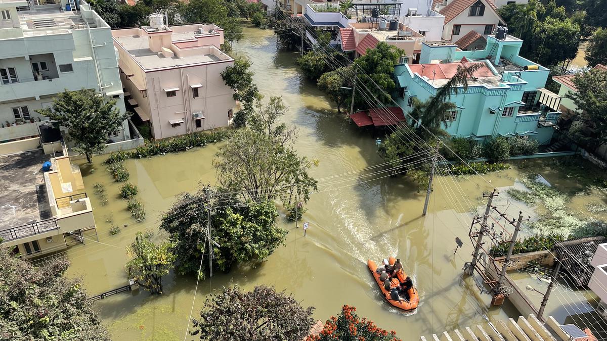 Bengaluru rains live | Flooded roads and homes leave citizens adrift, techies on ORR asked to work from home