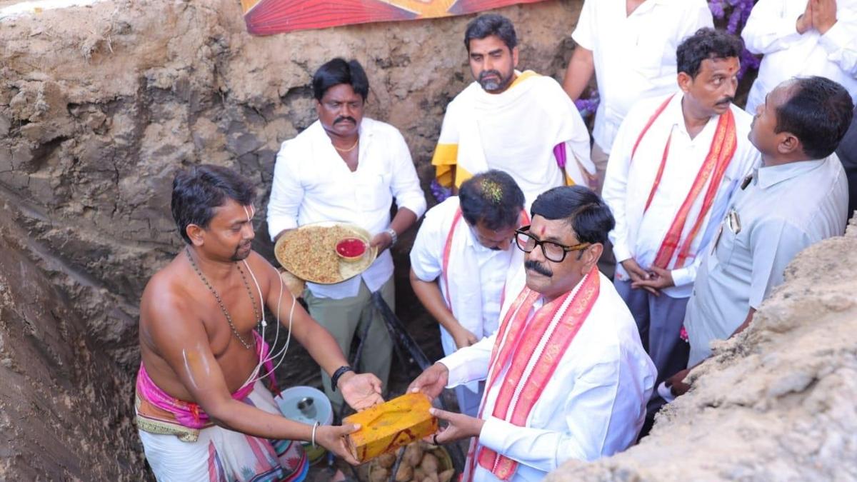 Anam performs bhumi puja for ₹12 crore works at Vadapalli temple