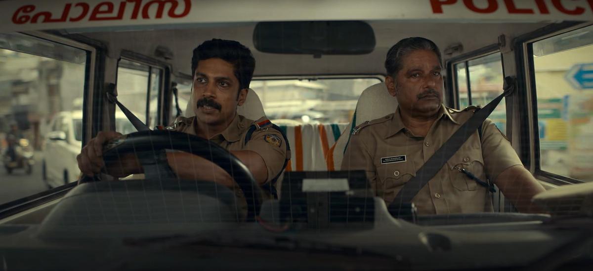 Arjun Radhakrishnan and Suresh Kumar still from the web series, Kerala Crime Files Season 2 Arjun Radhakrishnan and Suresh Kumar still from the web series, Kerala Crime Files Season 2