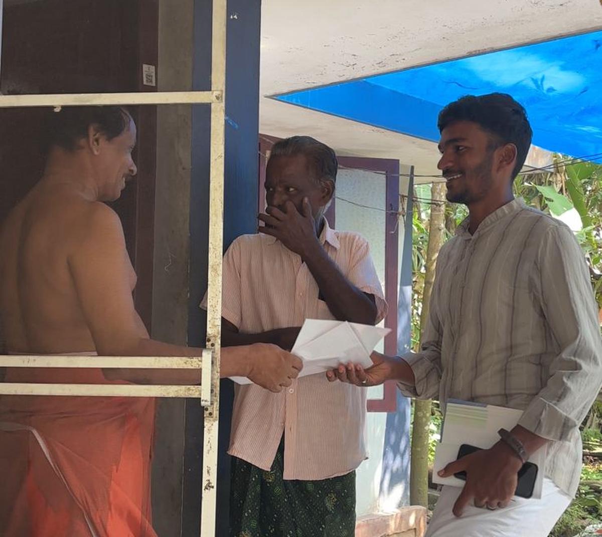 UDF’s Charles Rayon Avarev meeting the residents of Ward 14, Kadamakkudy grama panchayat. UDF’s Charles Rayon Avarev meeting the residents of Ward 14, Kadamakkudy grama panchayat.