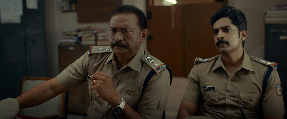 Red and Arjun Radhakrishnan in a scene of Kerala Crime Files Season 2 Red and Arjun Radhakrishnan in a scene of Kerala Crime Files Season 2