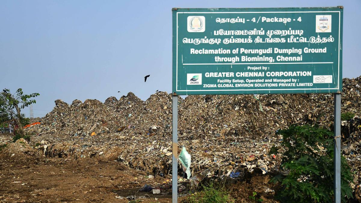 Biomining at Perungudi garbage dump showing results, Corporation aims to complete the task by June 2024