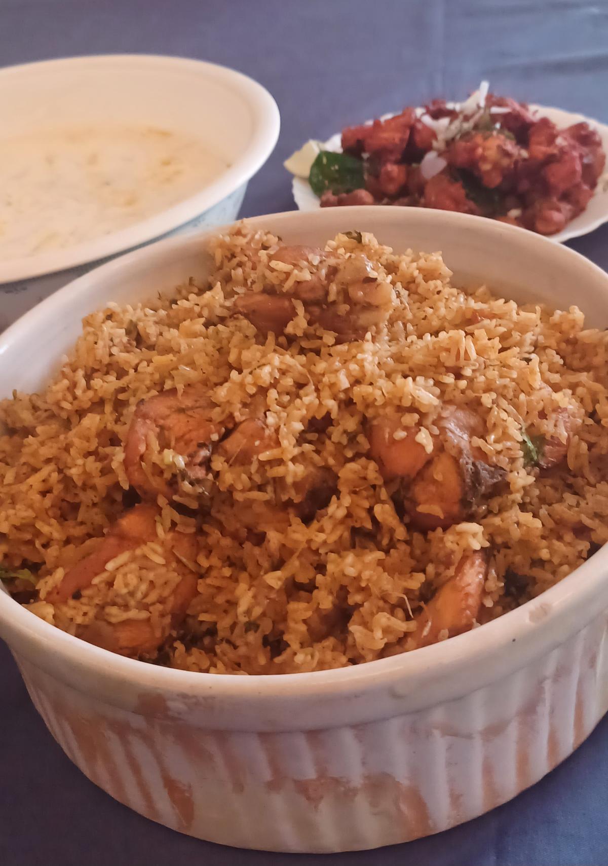 Food is largely home-style preparation Food is largely home-style preparation