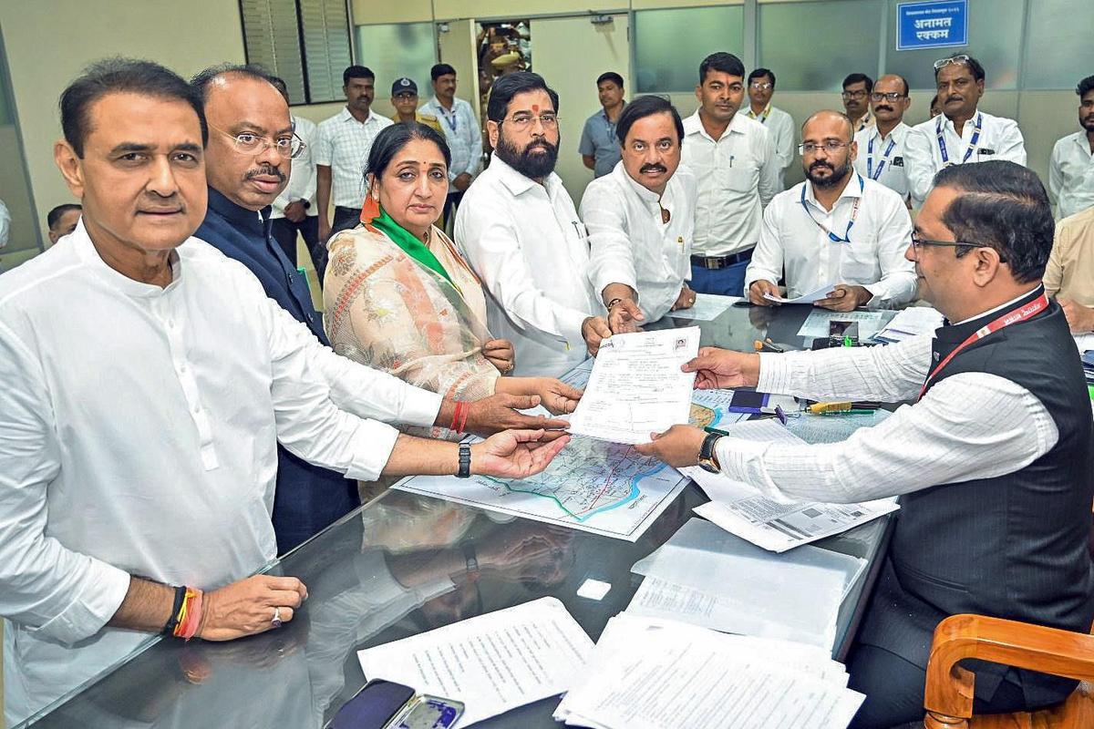 Battle for Baramati: Sunetra Pawar files nomination, Sharad Pawar’s photo displayed during NCP rally