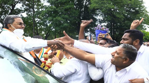 Protests against Siddaramaiah in Chikkamagaluru district of Karnataka by BJP workers