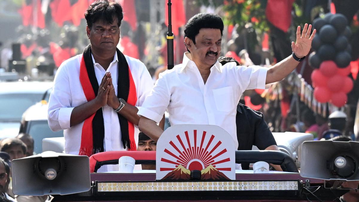 Chief Minister M.K. Stalin campaigns at residents’ doorsteps in north Chennai and central Chennai