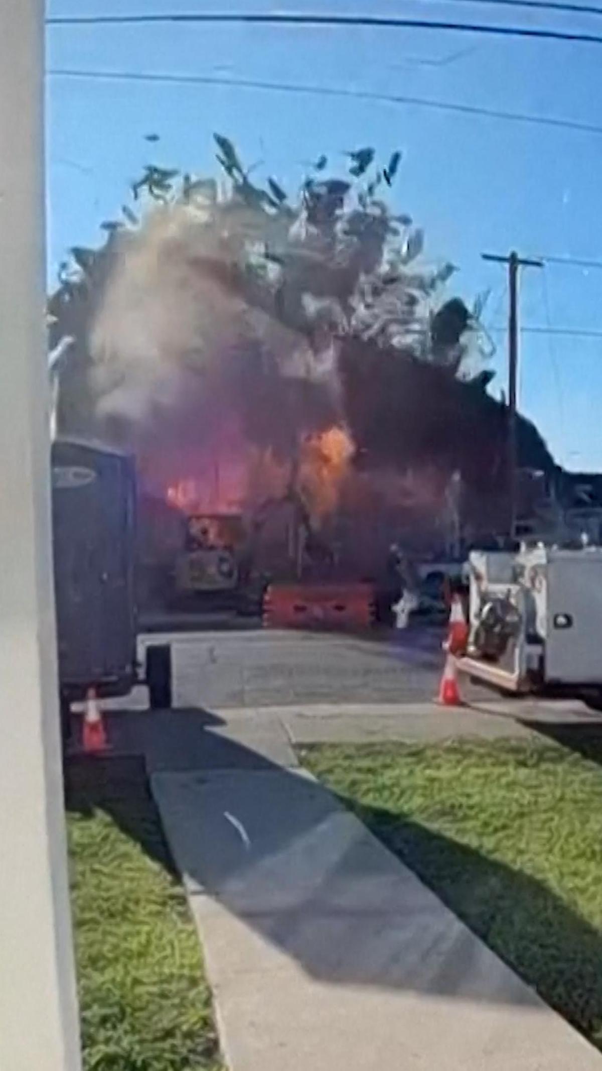 A massive explosion California injures at least six people