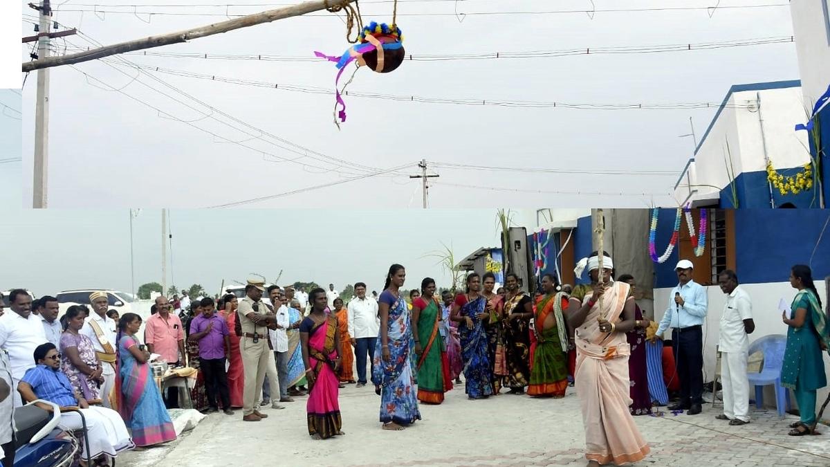 Transgenders celebrate Pongal with Collector in their new residential colony near Sattur
