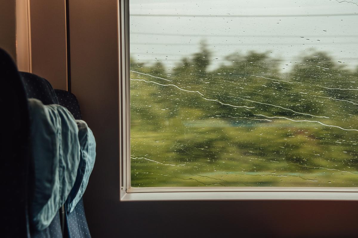 Rain splattered on a window Rain splattered on a window