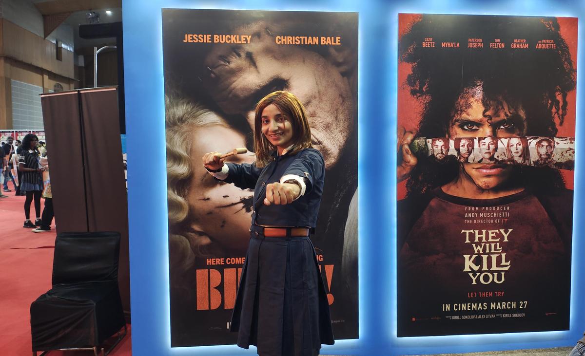 Swetha Thankachan nel ruolo di Nobara Kugisaki al Kochi Comic Con