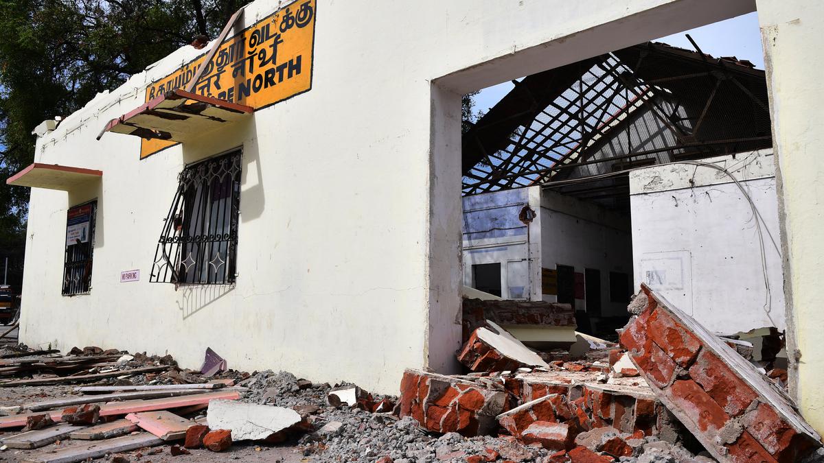 Removal of vast concrete flooring on the premises of Coimbatore North Railway Station raises eyebrows