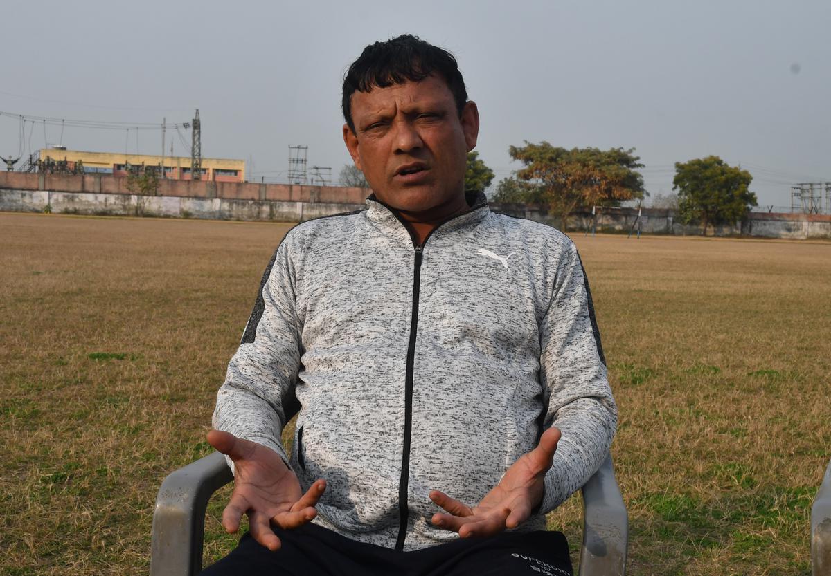 Wrestling coach Sanji at Juan village in Haryana.