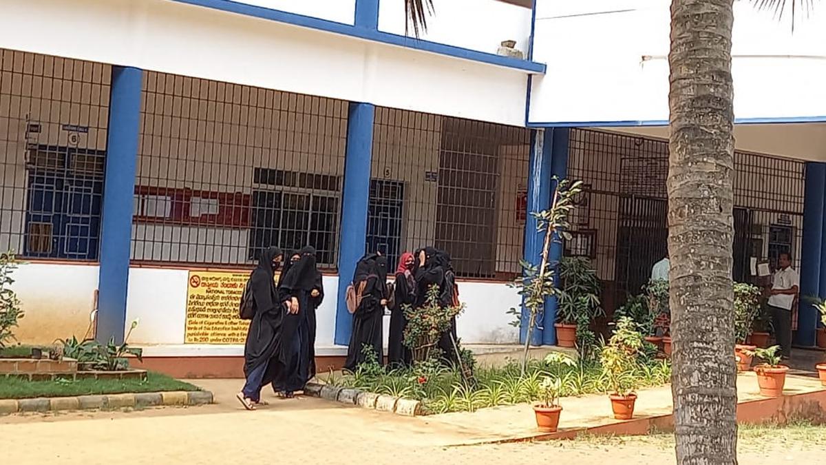 Several hijab-clad Muslim students miss classes, exam in Karnataka