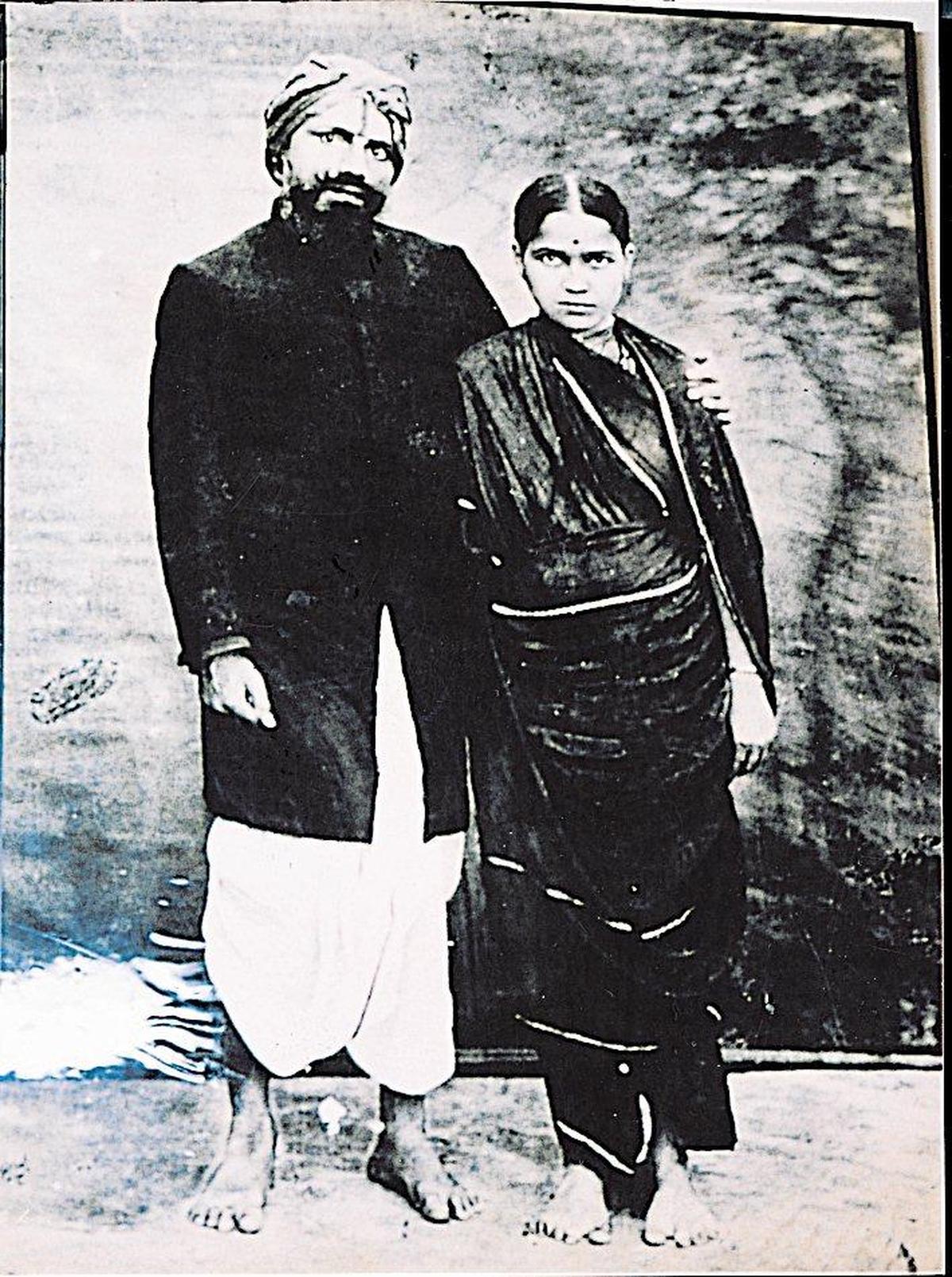 Subramania Bharati with his wife Chellamma