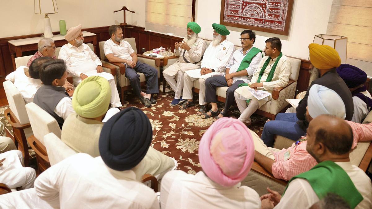 Farmers’ delegation seeks Rahul Gandhi’s help for Assembly resolutions supporting their demands