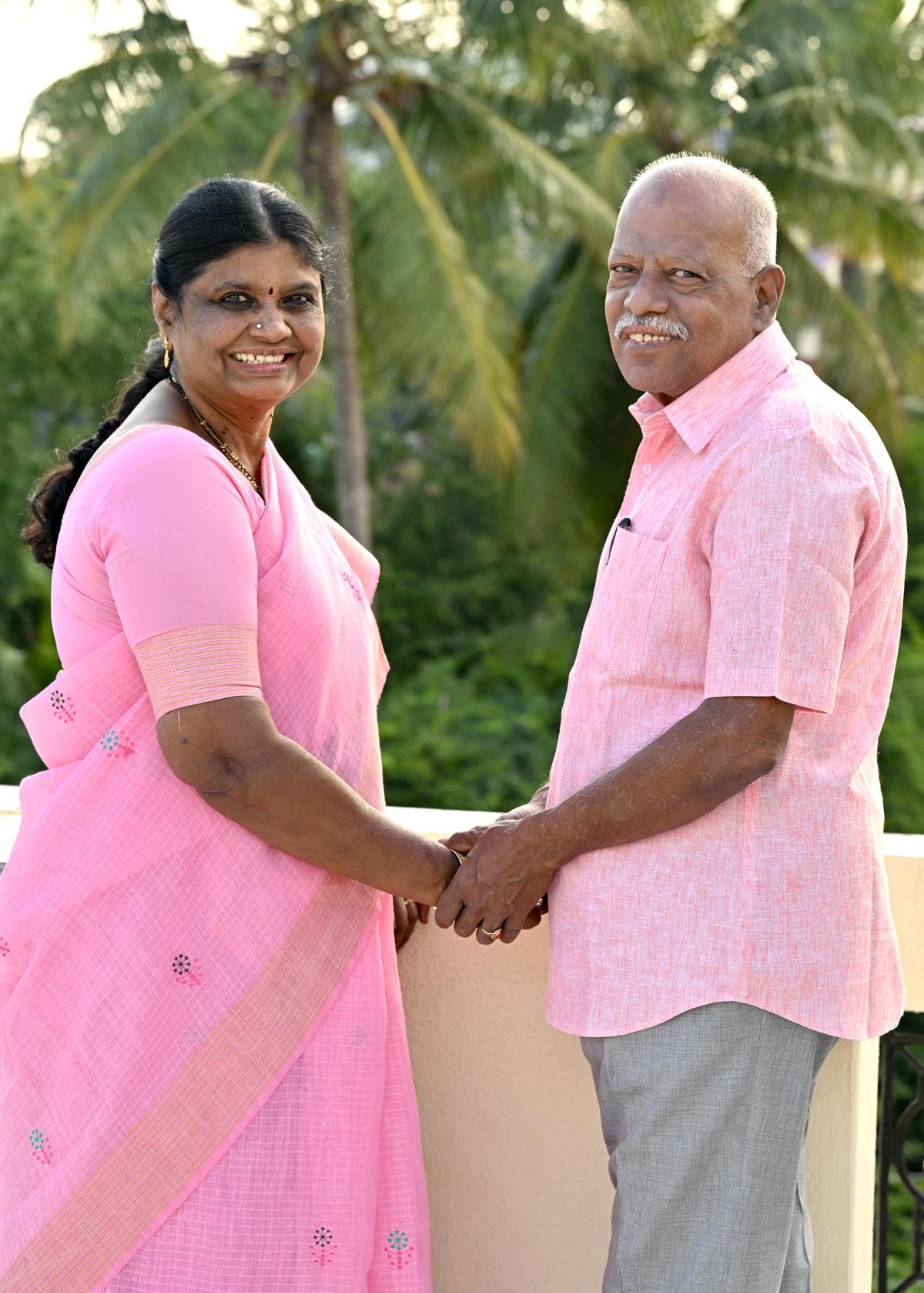 S Balasubramanian firmly holding his wife H Anarkali’s hand and recalling his 54 years of love life. 