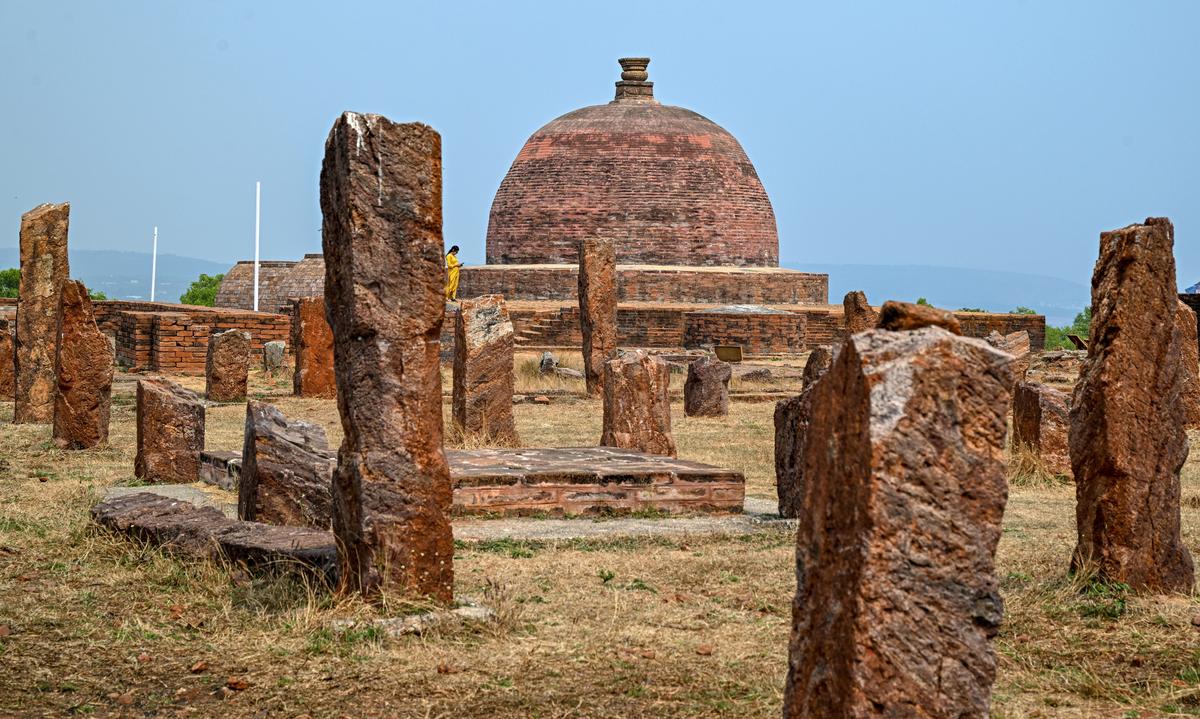 A view of the 3rd century BC Buddhist site of Thotlakonda where an interpretation centre is coming up in Visakhapatnam. The centre, developed to showcase artefacts and explain the site’s historical significance as an ancient monastic complex overlooking the Bay of Bengal, is set to be opened to the public soon. Photo K.R Deepak / The Hindu