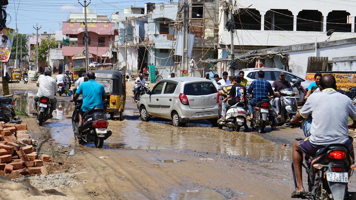 Unfinished road-widening works put AT Agraharam residents to trouble in ...