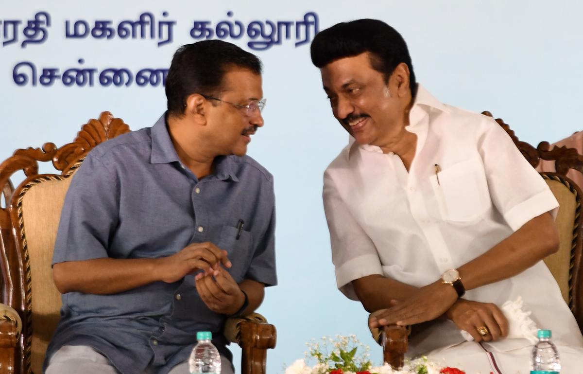 Chief Ministers Stalin, Kejriwal compliment each other - The Hindu