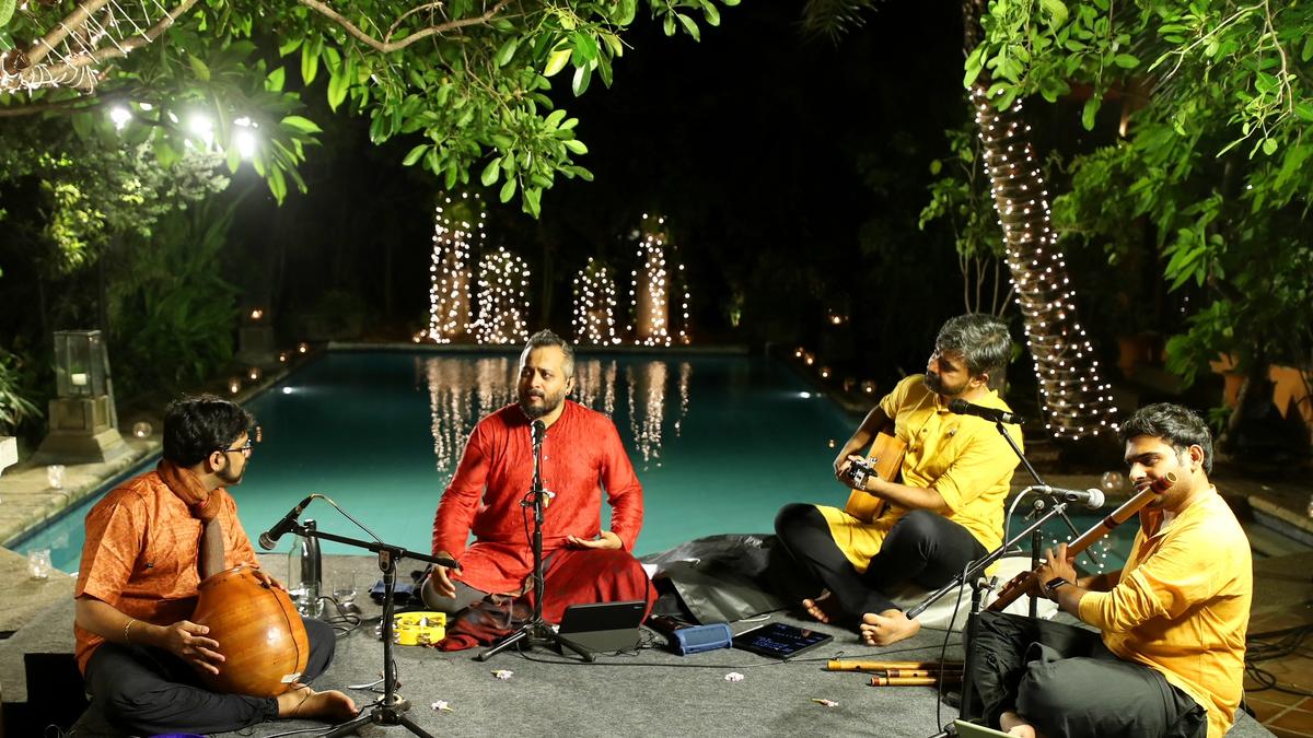 When music-lovers walked along the beach with Carnatic vocalist Sandeep Narayan