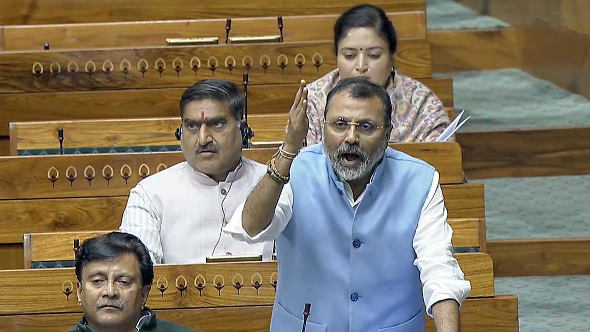BJP’s Nishikant Dubey submits notice to move motion against Rahul in Lok Sabha