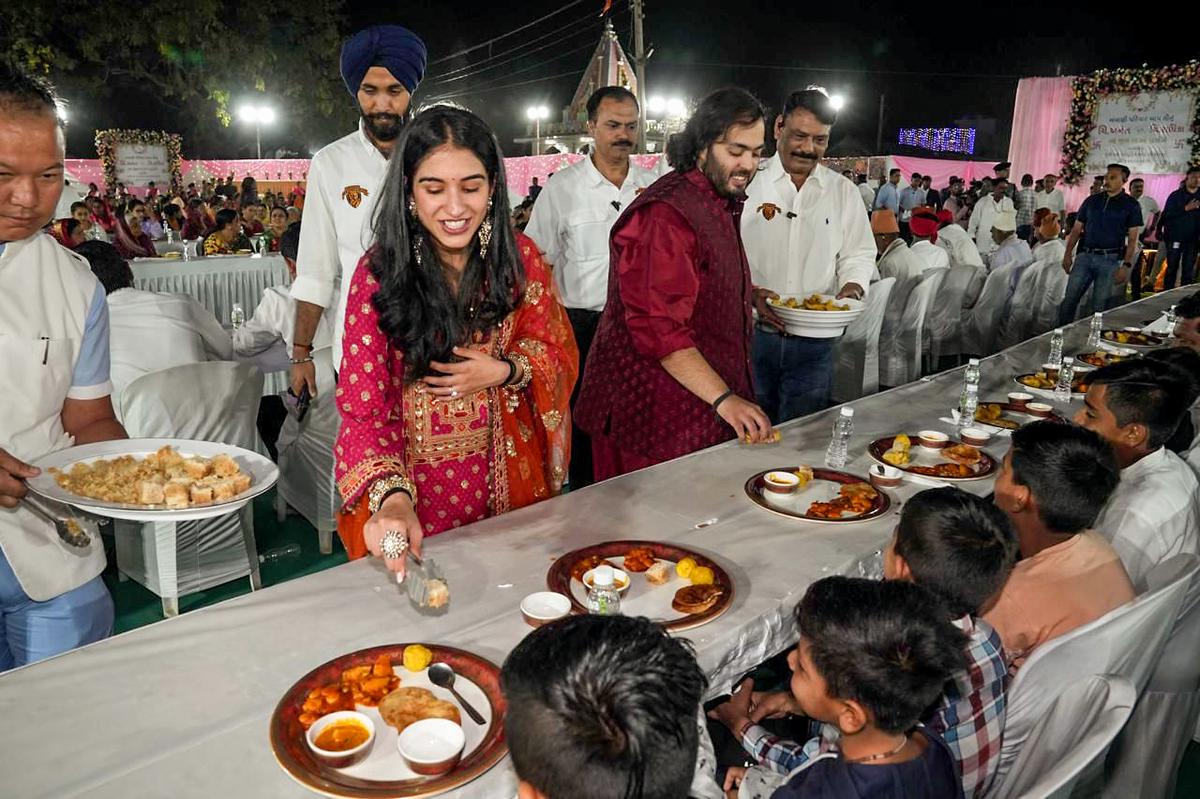 Anant Ambani, Radhika Merchant's pre-wedding celebrations begin with 'anna seva' - The Hindu