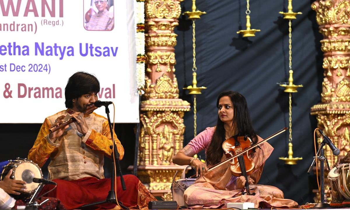 J.A.Jayanth (flute) and Nandini Shankar (violin). 