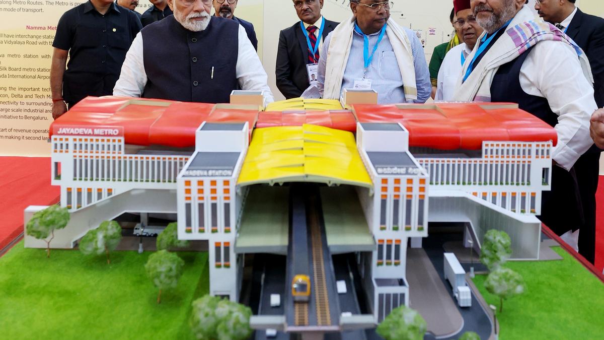 Modi inaugurates long-delayed Yellow Line, taking Bengaluru’s Namma Metro network to 96 km