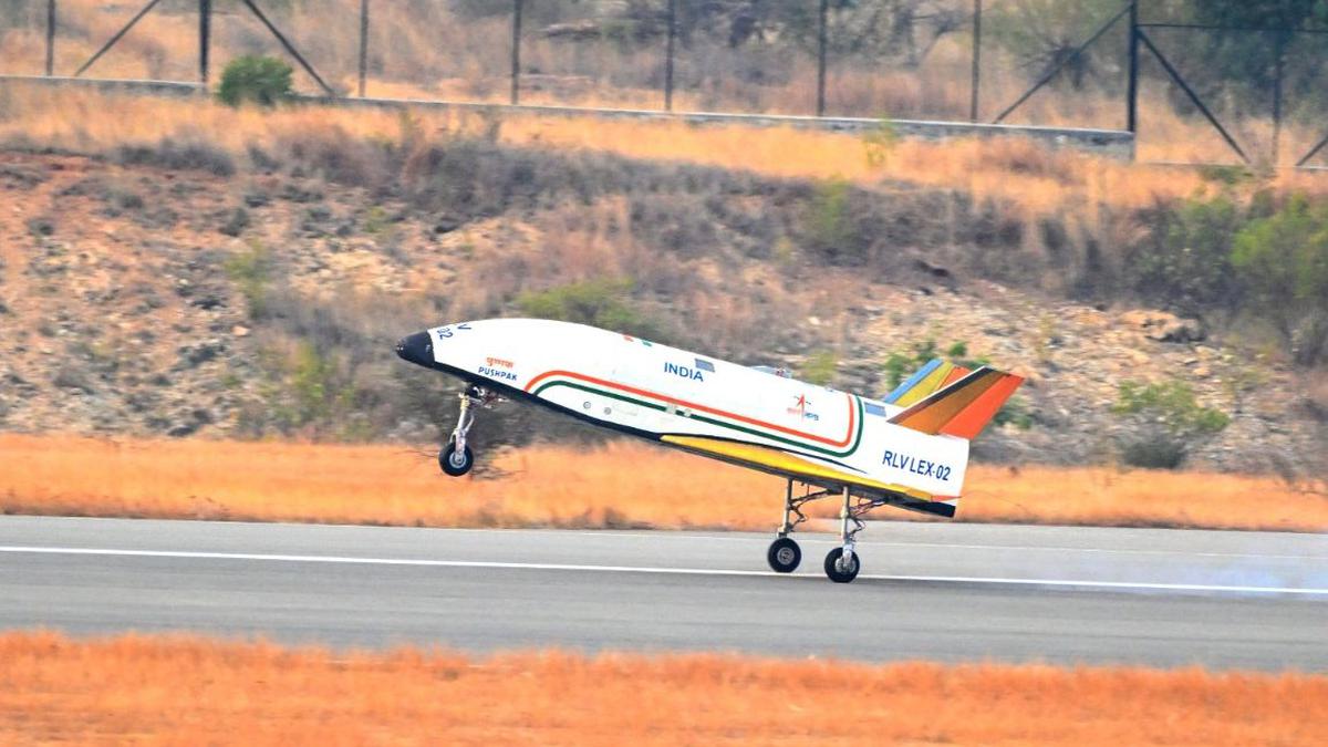 ISRO successfully conducts ‘Pushpak’ Reusable Landing Vehicle landing experiment 