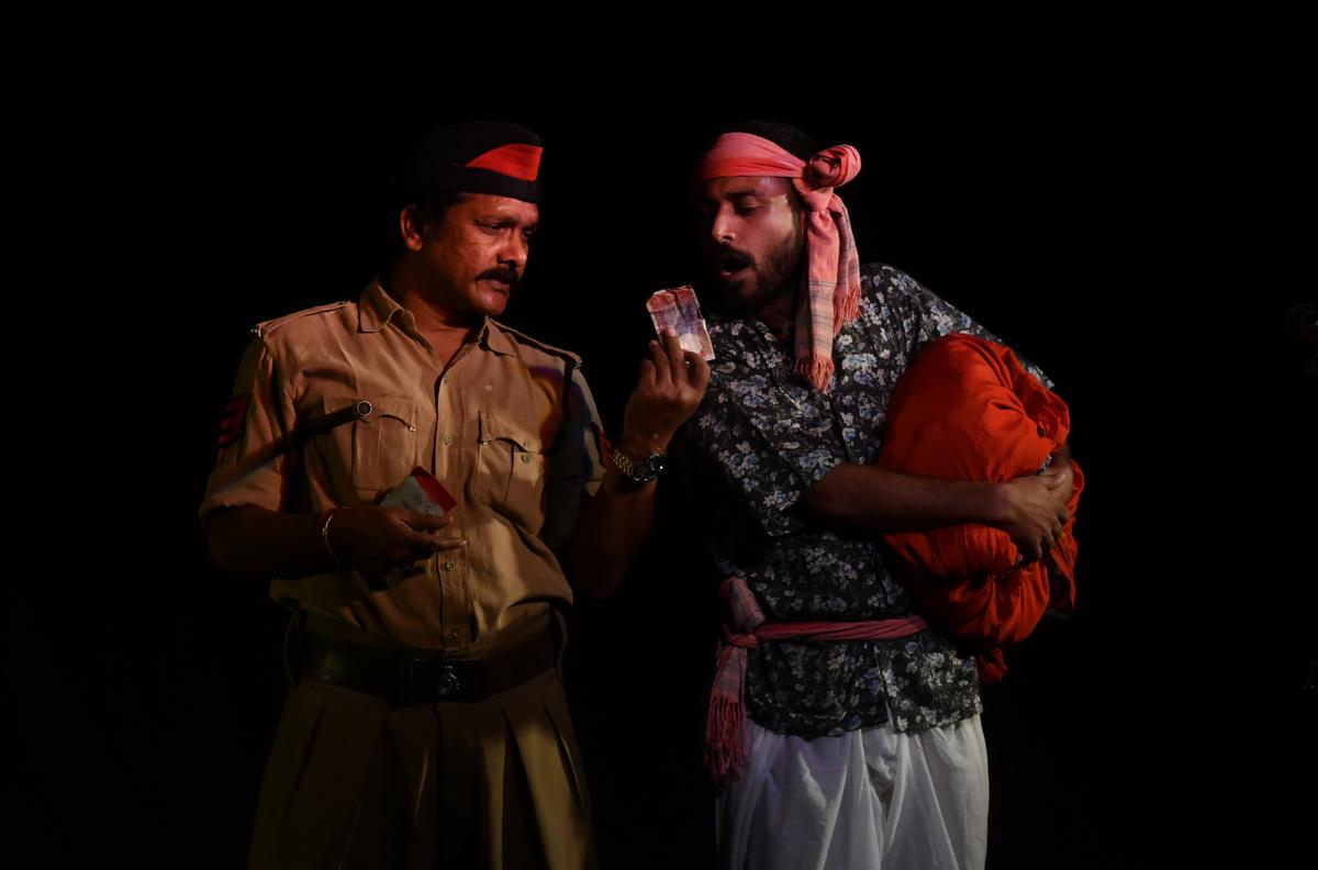 From Habib Tanvir’s  play Charandas Chor by Naya Theatre. Staged in December, 2019 as a curtain- raiser to the first state Conference of Network of Artistic Theatre Activists Kerala (Natak) in Ernakulam.